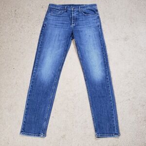 Rag & Bone Jeans Men 34 (33x32) Fit 2 Slim Dark Wash Stretch Modern Streetwear